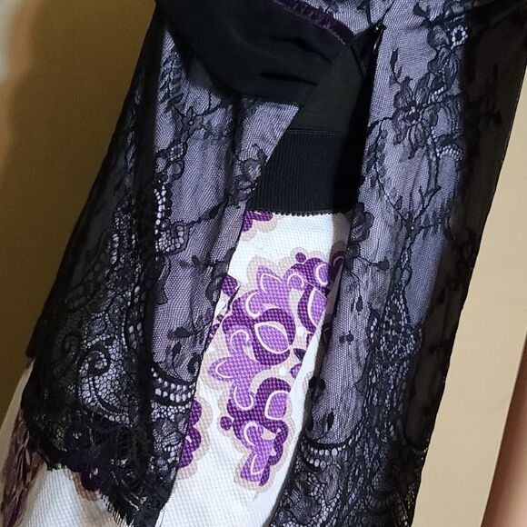 Moda international lavender velvet strapless blous - Picture 6 of 10